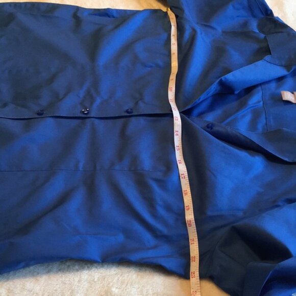 Chicos Royal blue button up blouse 100% cotton wrinkle resistant - Picture 8 of 8
